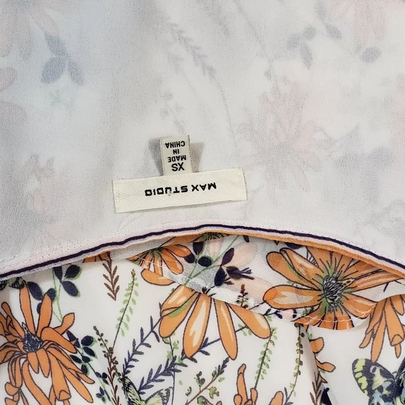 Max Studio Floral Ruffled Dress Size XS Maxi - Picture 9 of 12